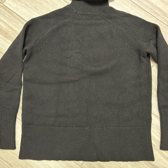 J. Crew Black Cashmere Turtleneck Size XS Extra Small Excellent Condition - Picture 7 of 8